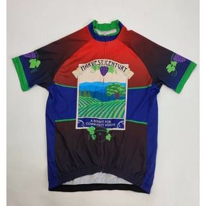 Harvest Century Men Cycling Jersey Multicolor Bike Sz M